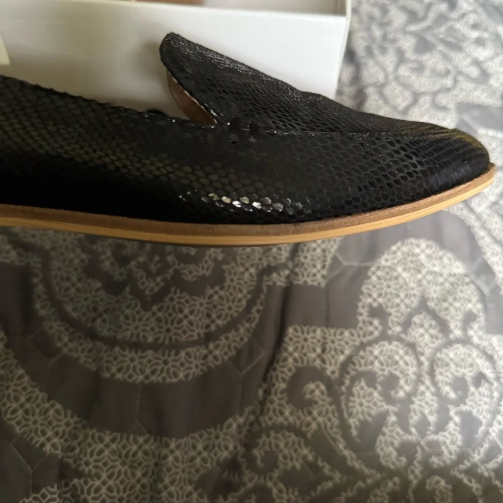 BEAST FASHION NIB for Buckle Black Faux Croc On Trend Loafers Slip-Ons Sz 9